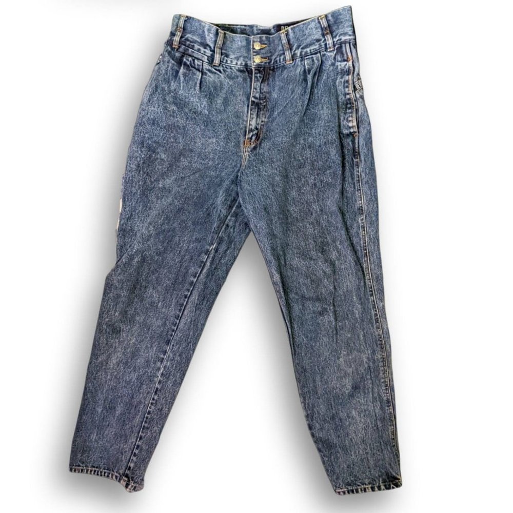 1980s Super High-Waisted Acid Wash Sergio Never Legal Jeans 36x32